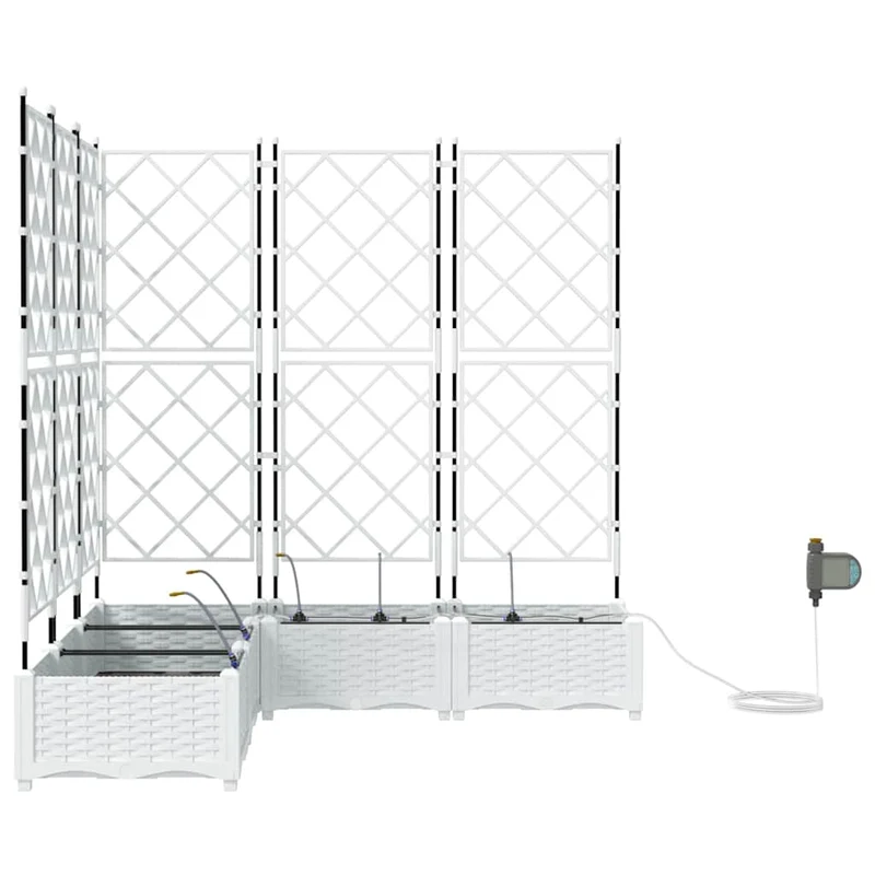 Macetero De Jardín 5 Uds. Blanco 120 X 120 X 126 Cm Pp