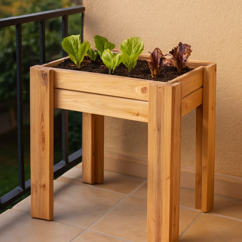 Mesa De Cultivo Hana Profunda 20cm Vidahuerto 80x40x80 Cm.