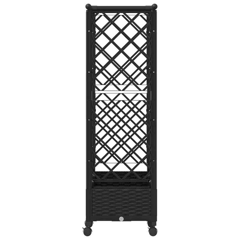 Cama Elevada Con Trellis Y Techo Negro 164 X 40 X 127 Cm Pp