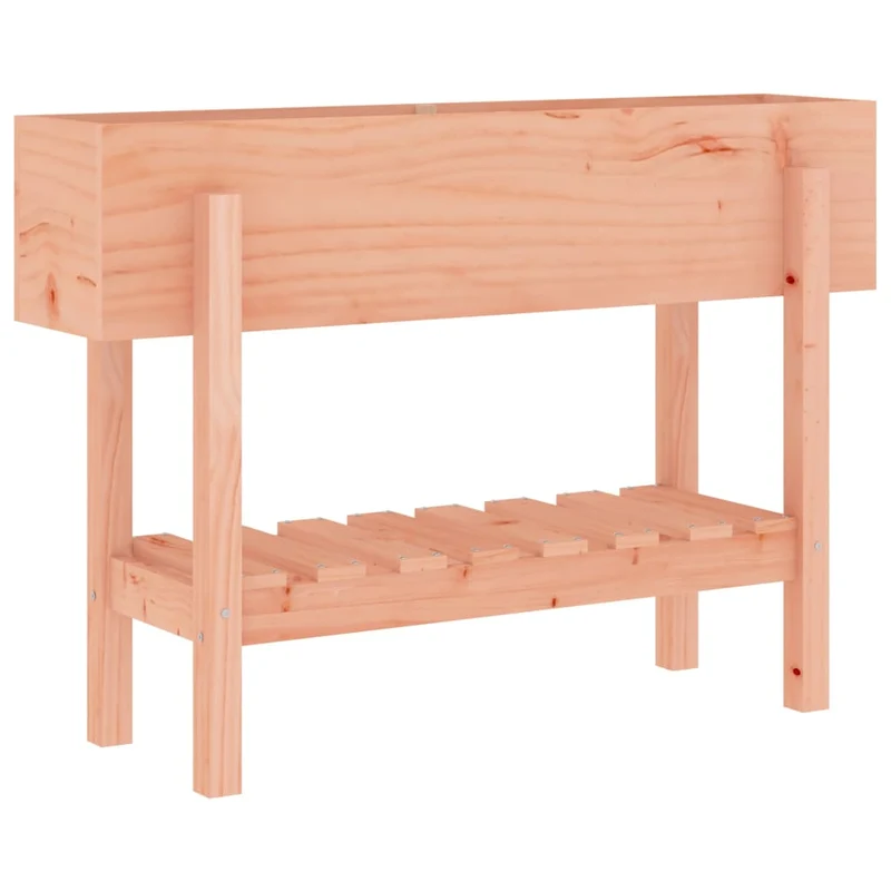 Arriate Elevado Jardín Madera Maciza Abeto Douglas 101x30x69 Cm