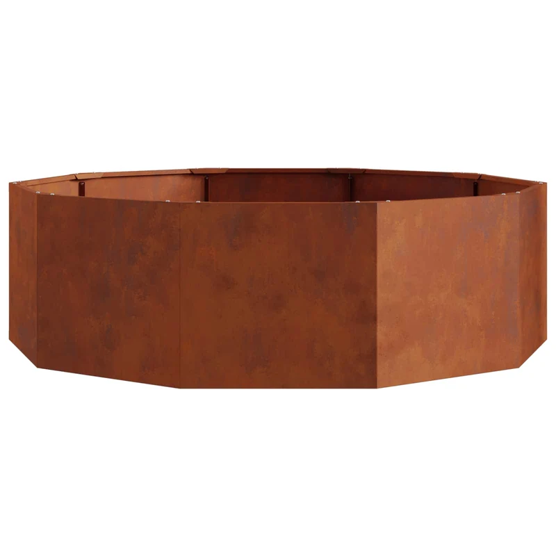 Jardinera Oxidado 120 X 120 X 35 Cm Acero Autopatinable