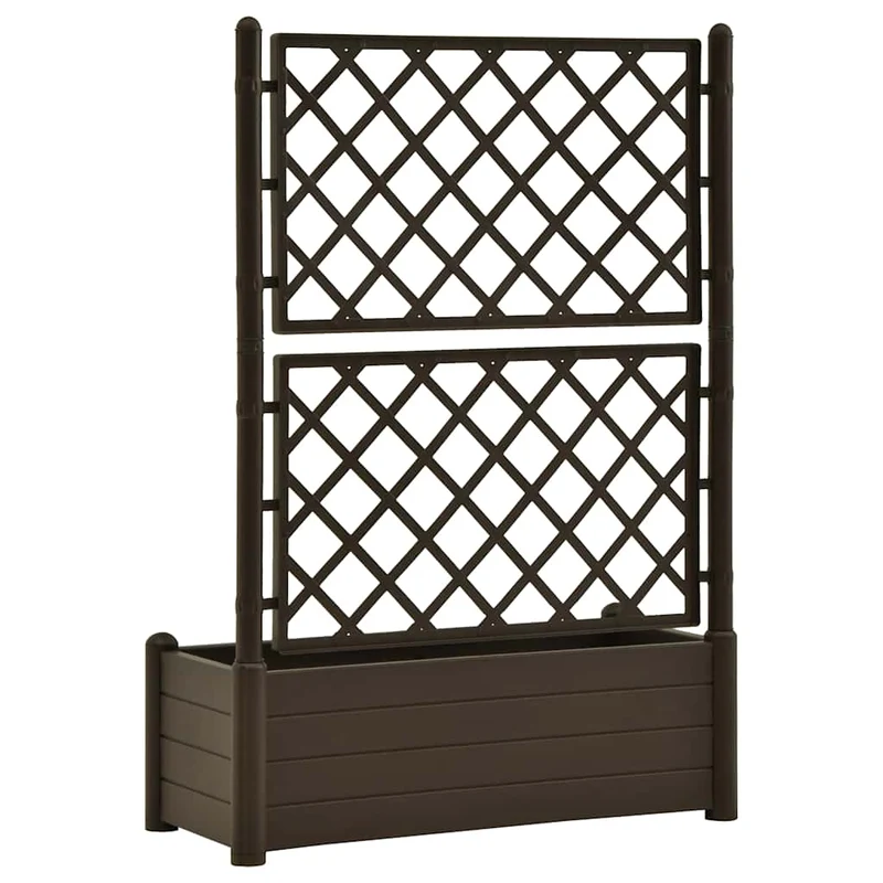 Jardinera Con Enrejado Pp Moca 100x43x142 Cm