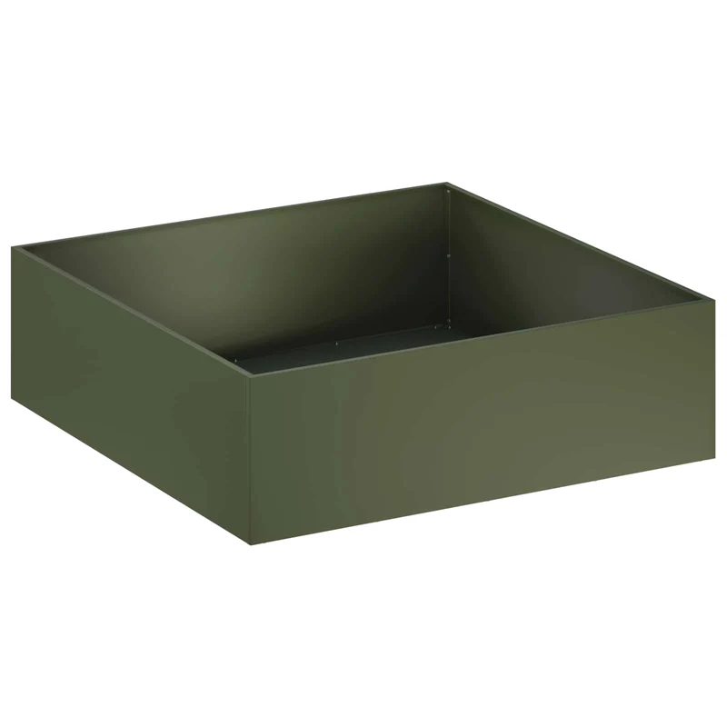 Macetero De Jardín 2 Uds. Verde Oliva 80 X 80 X 30 Cm