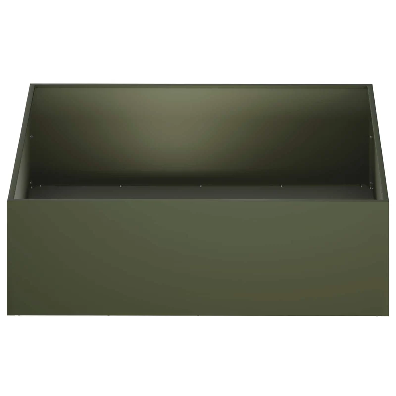 Macetero De Jardín 2 Uds. Verde Oliva 80 X 80 X 30 Cm