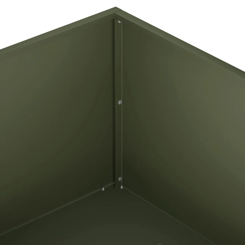 Macetero De Jardín 2 Uds. Verde Oliva 80 X 80 X 30 Cm