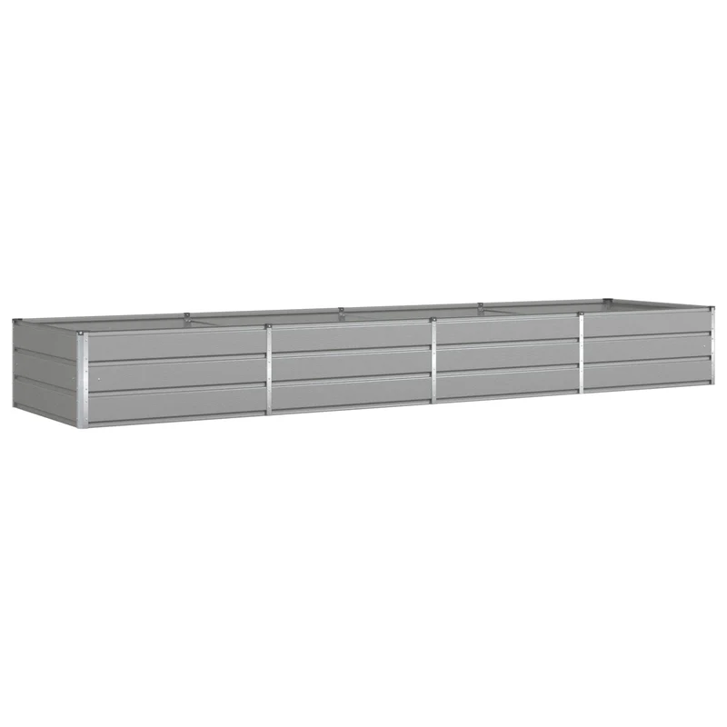 Jardinera Gris Claro 385 X 100 X 45 Cm Acero Galvanizado