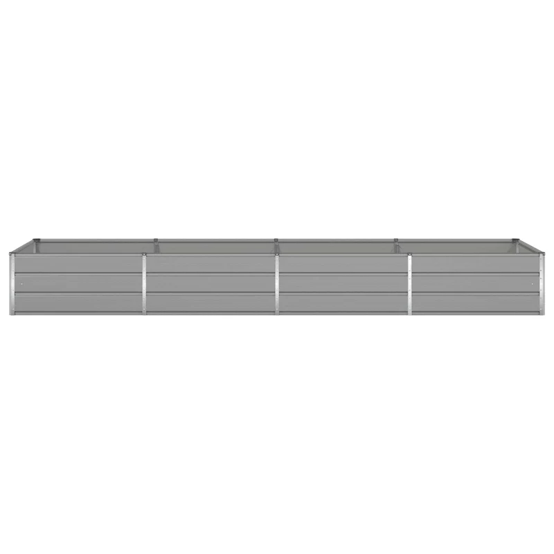 Jardinera Gris Claro 385 X 100 X 45 Cm Acero Galvanizado