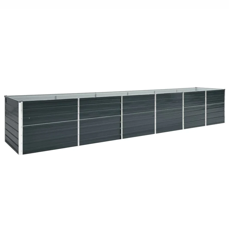 Arriate De Jardín De Acero Galvanizado Antracita 480x80x77 Cm