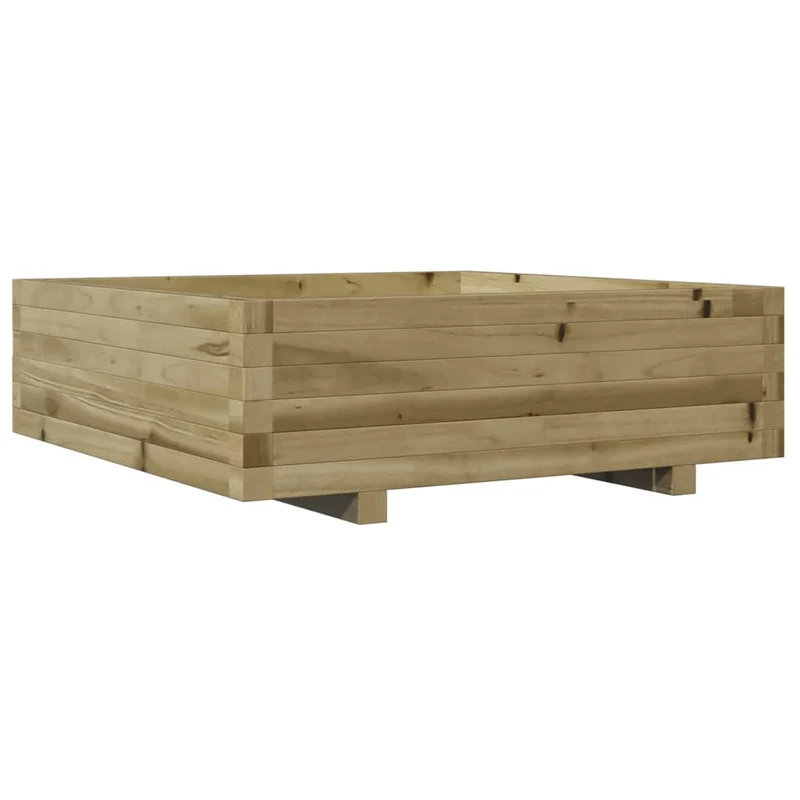Jardinera De Madera De Pino Impregnada 80x80x26,5 Cm