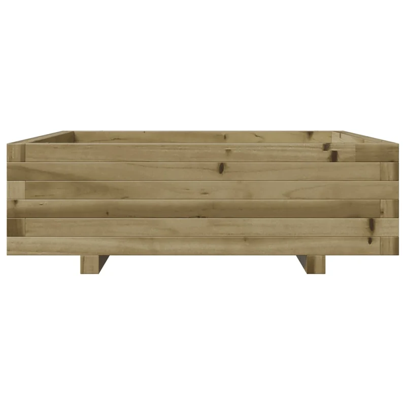 Jardinera De Madera De Pino Impregnada 80x80x26,5 Cm