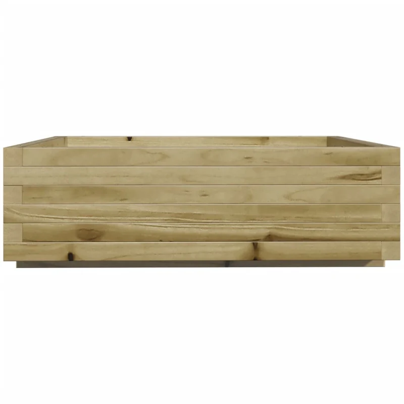 Jardinera De Madera De Pino Impregnada 80x80x26,5 Cm