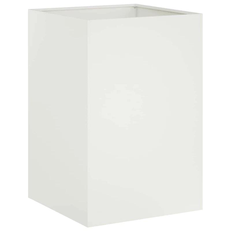 Macetero De Jardín 2 Uds. Blanco 50 X 50 X 75 Cm