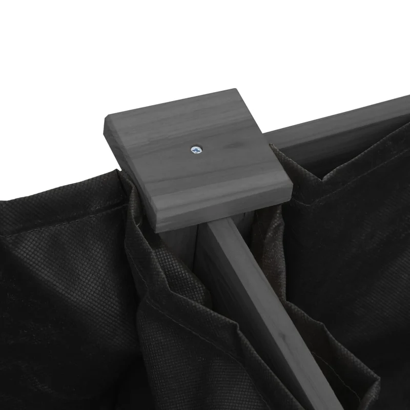 Jardinera Con Forro Madera Maciza De Abeto Gris 161x45x76 Cm