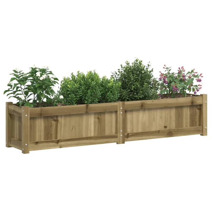 Jardinera De Madera De Pino Impregnada 150x31x31 Cm