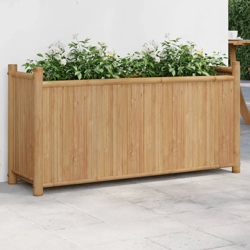 Jardinera De Bambú 100x30x50 Cm