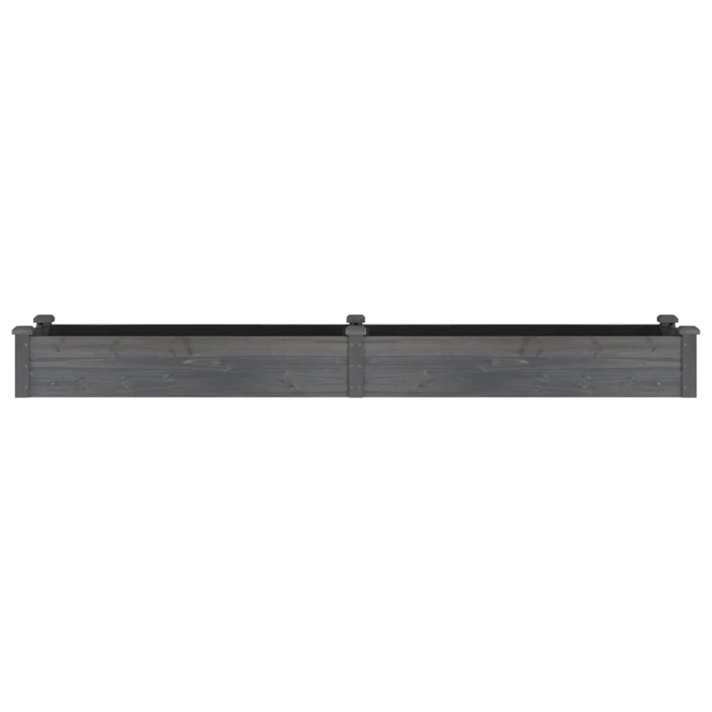 Jardinera Arriate Con Forro Madera Abeto Gris 240x45x25 Cm
