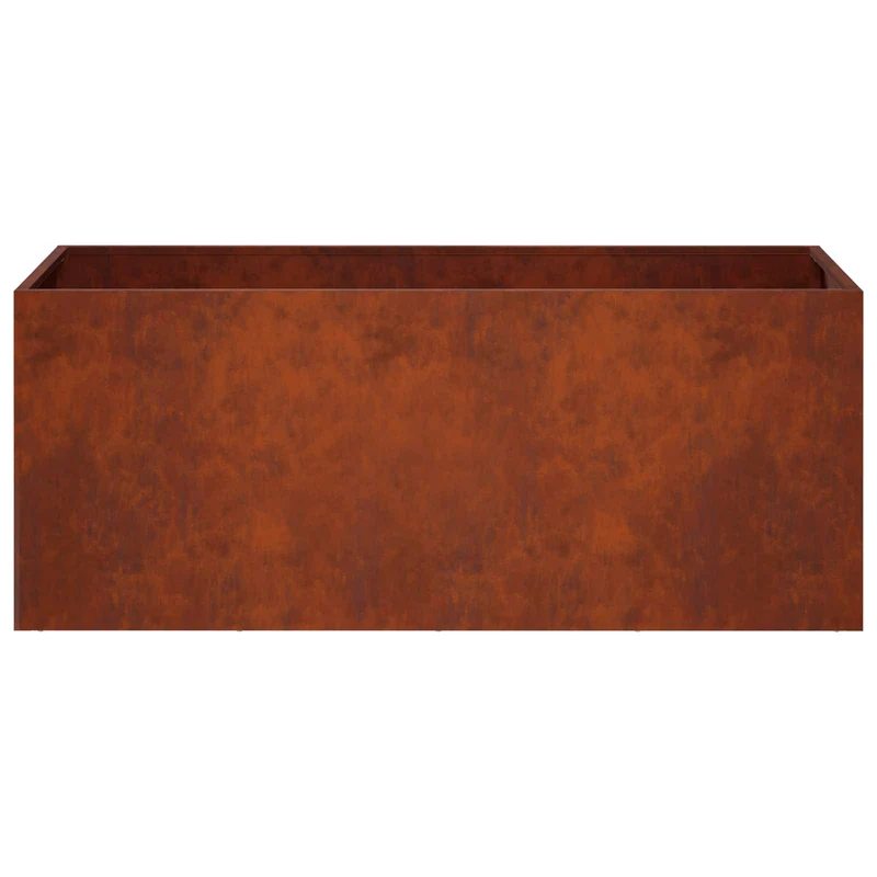 Macetero De Jardín Oxidado 80 X 40 X 40 Cm Acero Oxidado