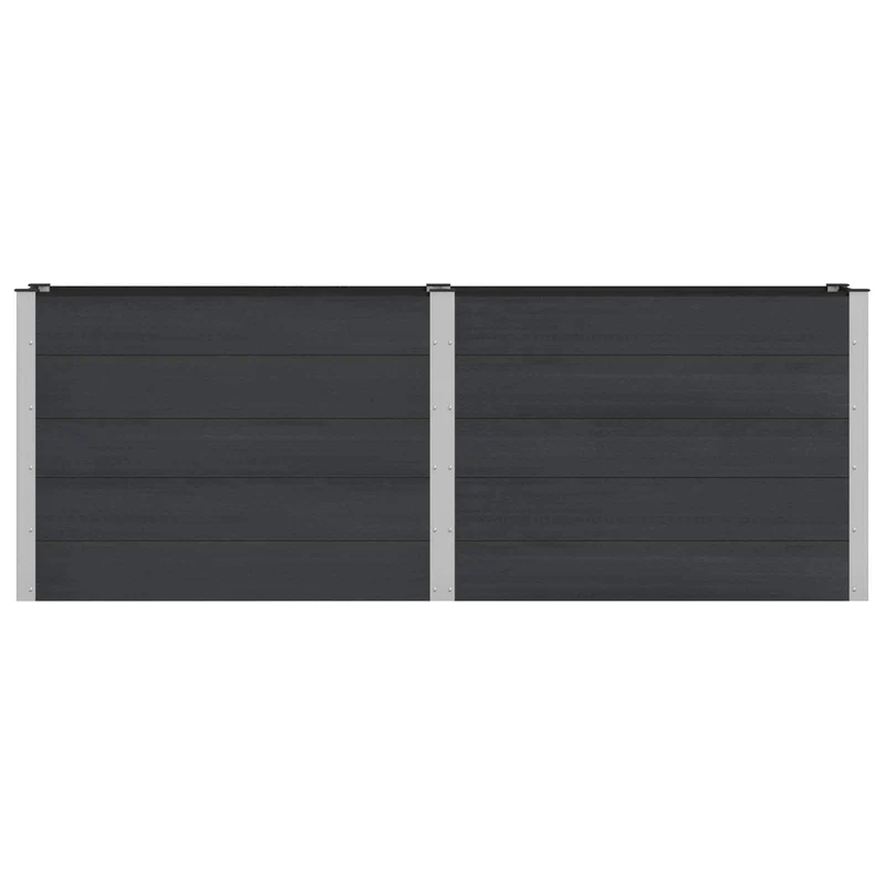 Arriate Elevado Negro 250 X 50 X 91 Cm Wpc Y Aluminio