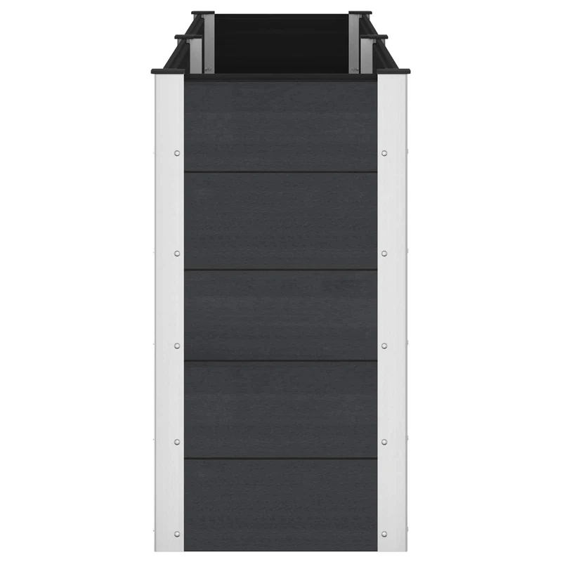Arriate Elevado Negro 250 X 50 X 91 Cm Wpc Y Aluminio