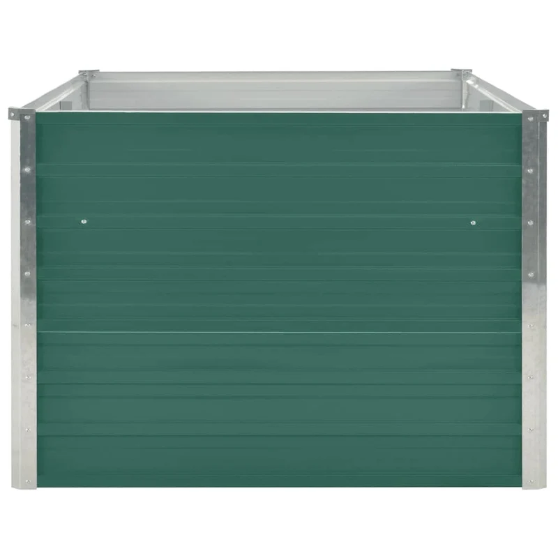 Jardinera Elevada De Acero Galvanizado Verde 160x80x45 Cm