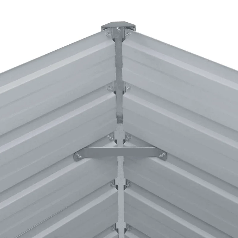 Jardinera Elevada De Acero Galvanizado Verde 160x80x45 Cm