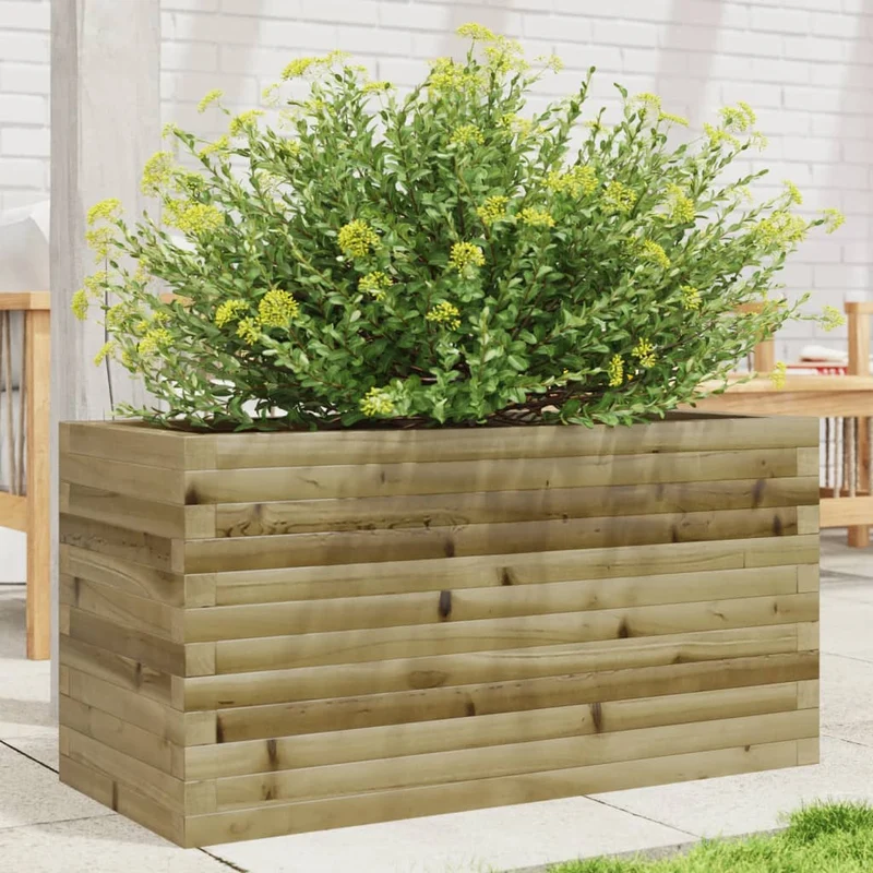 Jardinera Madera De Pino Impregnada 90x40x45,5 Cm