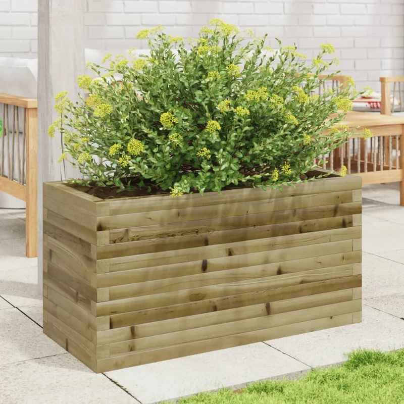 Jardinera Madera De Pino Impregnada 90x40x45,5 Cm