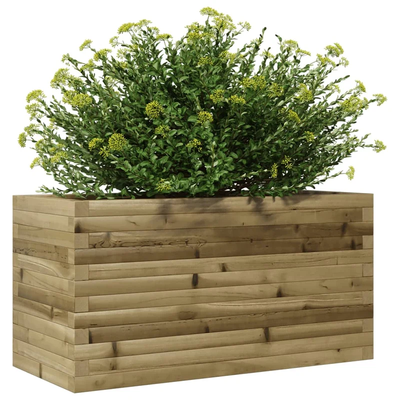 Jardinera Madera De Pino Impregnada 90x40x45,5 Cm