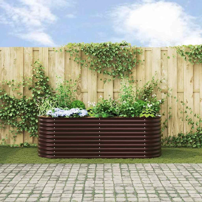 Cama Elevada Marrón 240 X 80 X 81 Cm Acero