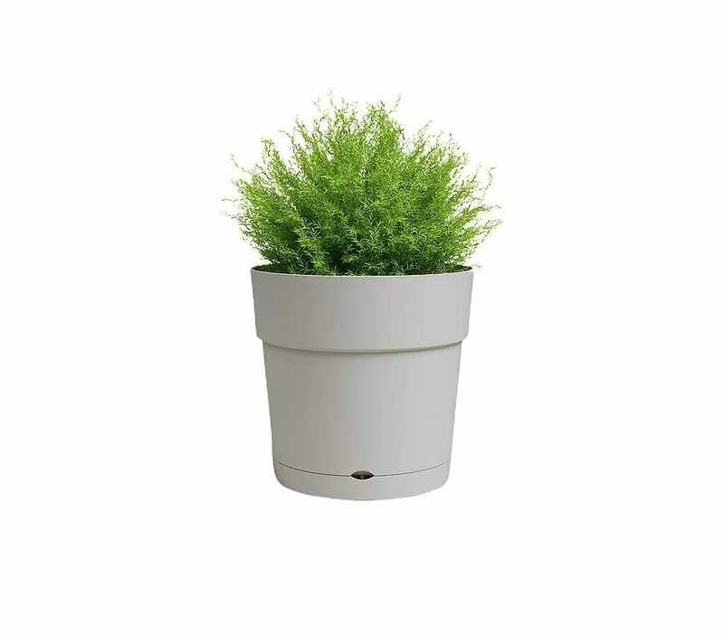 Artevasi Macetero Gris Capri 35 Cm Con Reserva De Agua De Plástico Reciclado