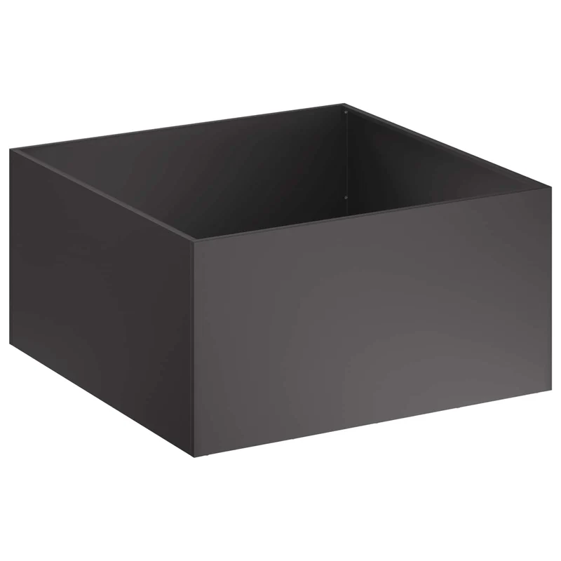 Macetero De Jardín 2 Uds. Negro 60 X 60 X 40 Cm