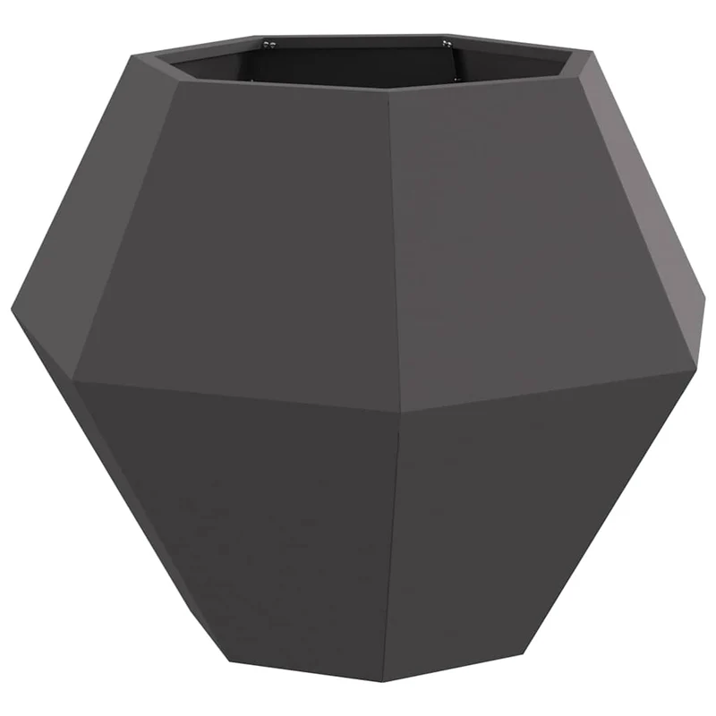 Jardinera 2 Uds. Negro 75 X 75 X 60 Cm Acero