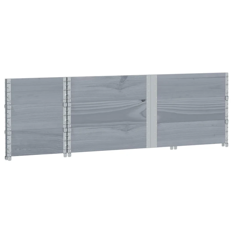 Jardinera De Madera Maciza De Pino Gris 150x50 Cm