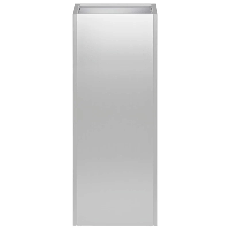 Macetero De Jardín Plateado 20 X 20 X 40 Cm Acero Galvanizado