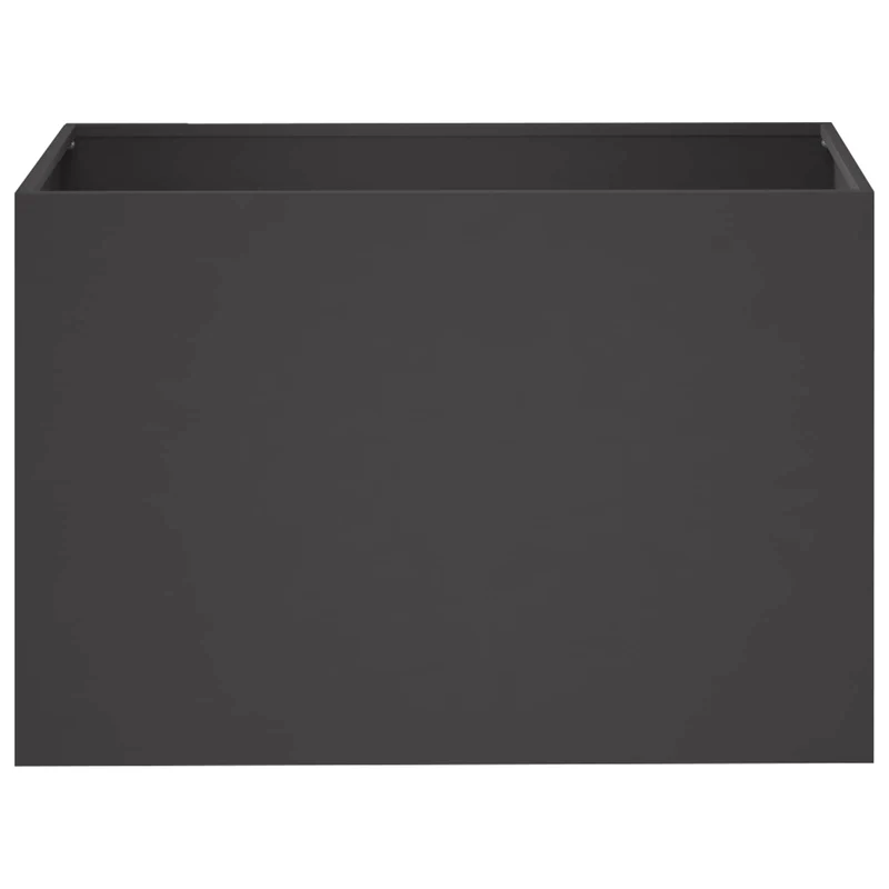 Macetero De Jardín Negro 50 X 40 X 40 Cm Acero Laminado En Frío