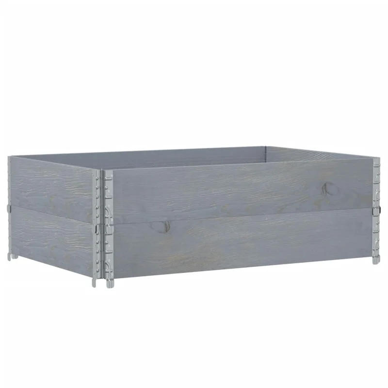 Jardinera De Madera Maciza De Pino Gris 120x80 Cm