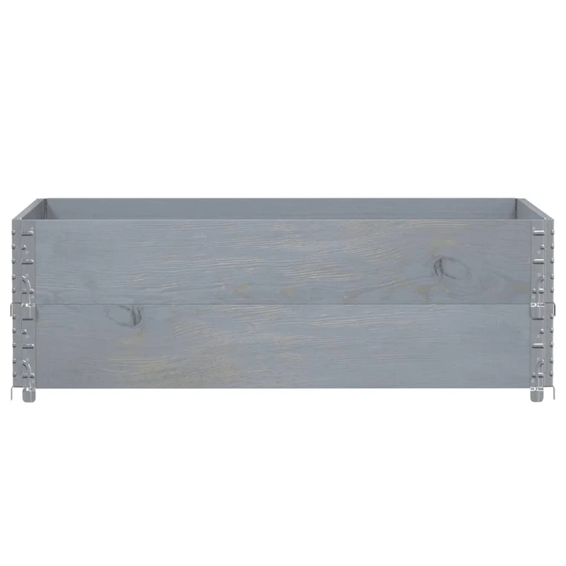 Jardinera De Madera Maciza De Pino Gris 120x80 Cm