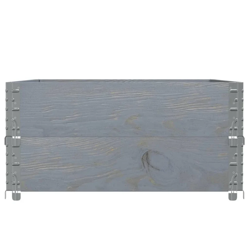 Jardinera De Madera Maciza De Pino Gris 120x80 Cm