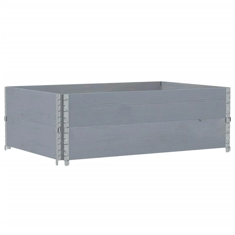 Jardinera De Madera Maciza De Pino Gris 120x80 Cm