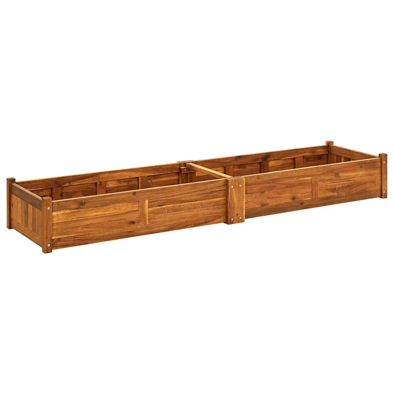 Arriate De Madera De Acacia 200x50x25 Cm