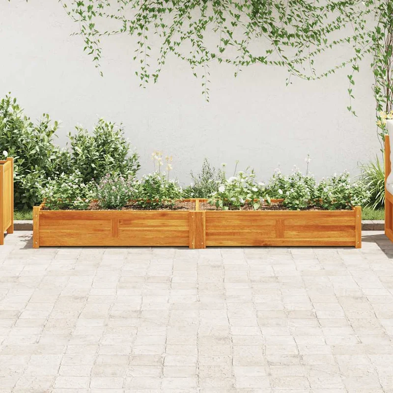 Arriate De Madera De Acacia 200x50x25 Cm