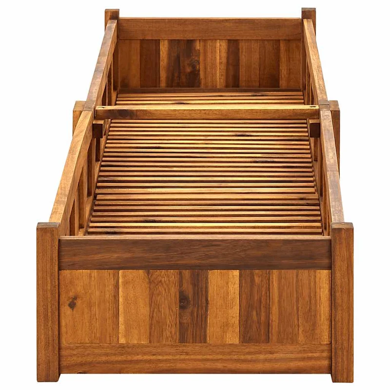 Arriate De Madera De Acacia 200x50x25 Cm