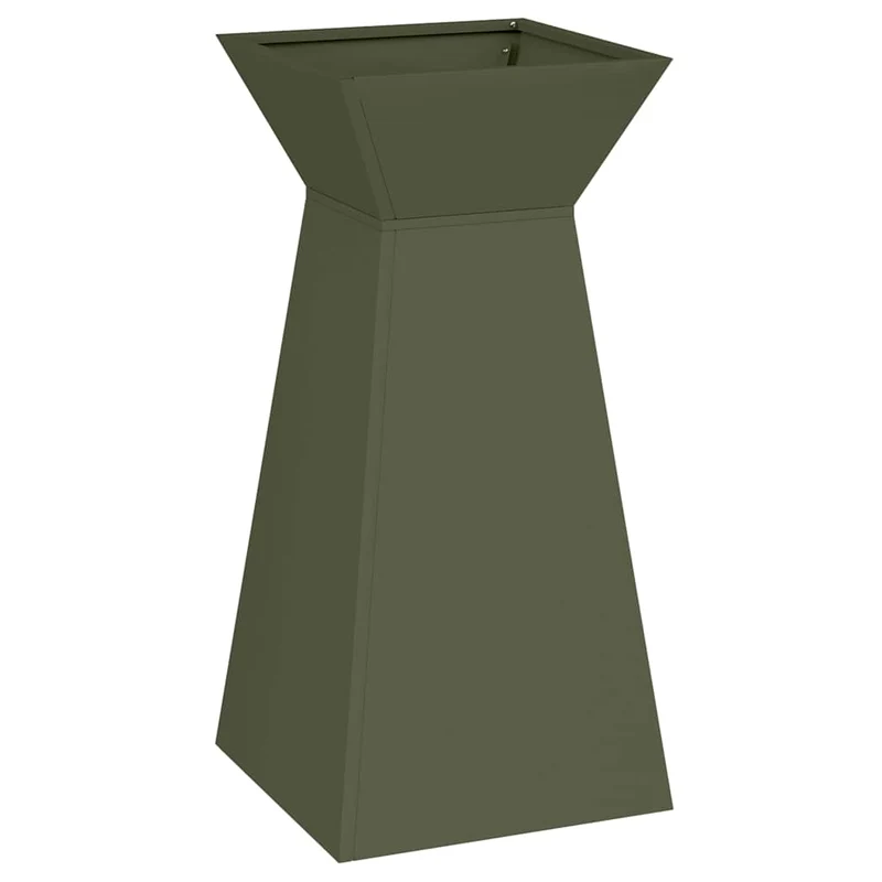 Maceta Pilar 2 Uds. Verde Oliva 35 X 35 X 73 Cm