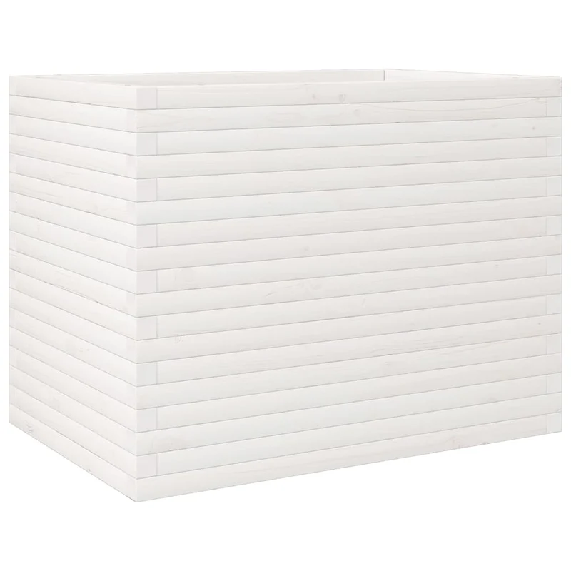 Jardinera Madera Maciza De Pino Blanco 90x60x68,5 Cm