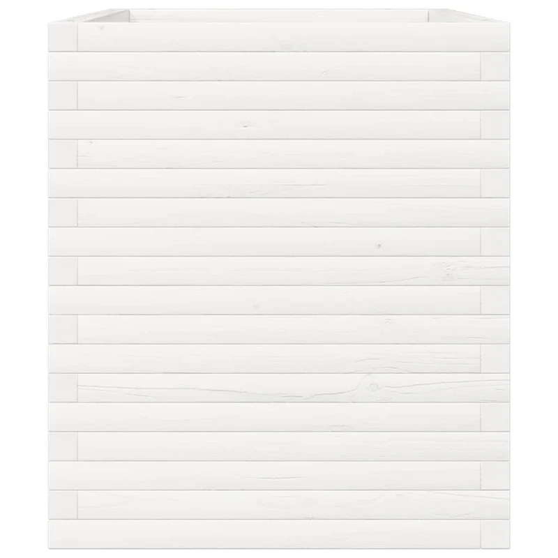 Jardinera Madera Maciza De Pino Blanco 90x60x68,5 Cm