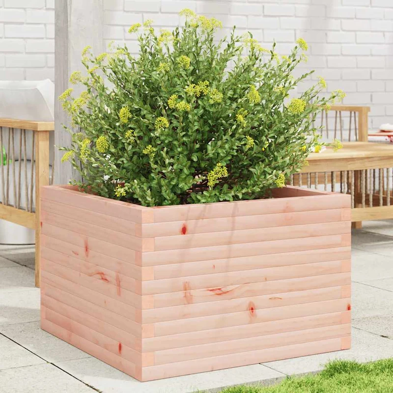 Jardinera Madera Maciza De Abeto Douglas 70x70x46 Cm