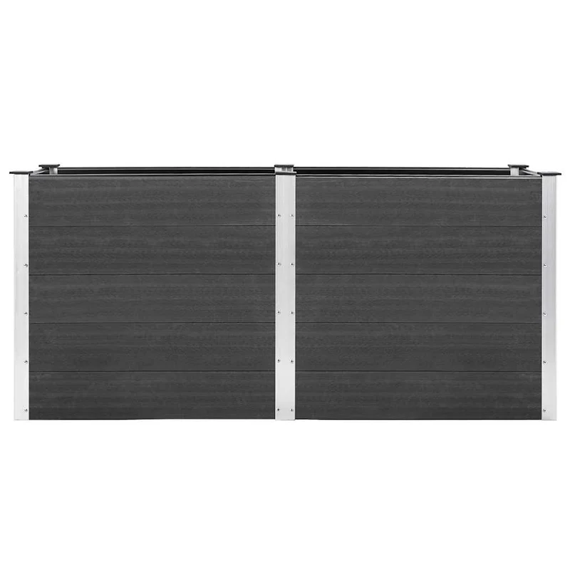 Arriate Elevado De Jardín Wpc Gris 200x50x91 Cm
