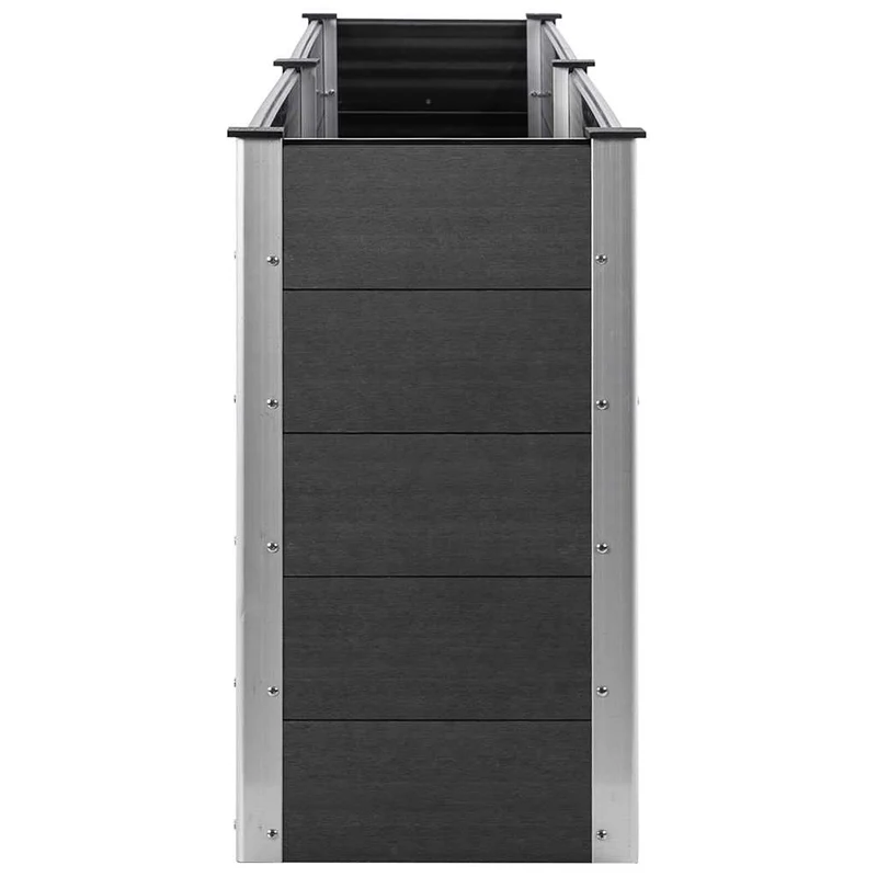 Arriate Elevado De Jardín Wpc Gris 200x50x91 Cm