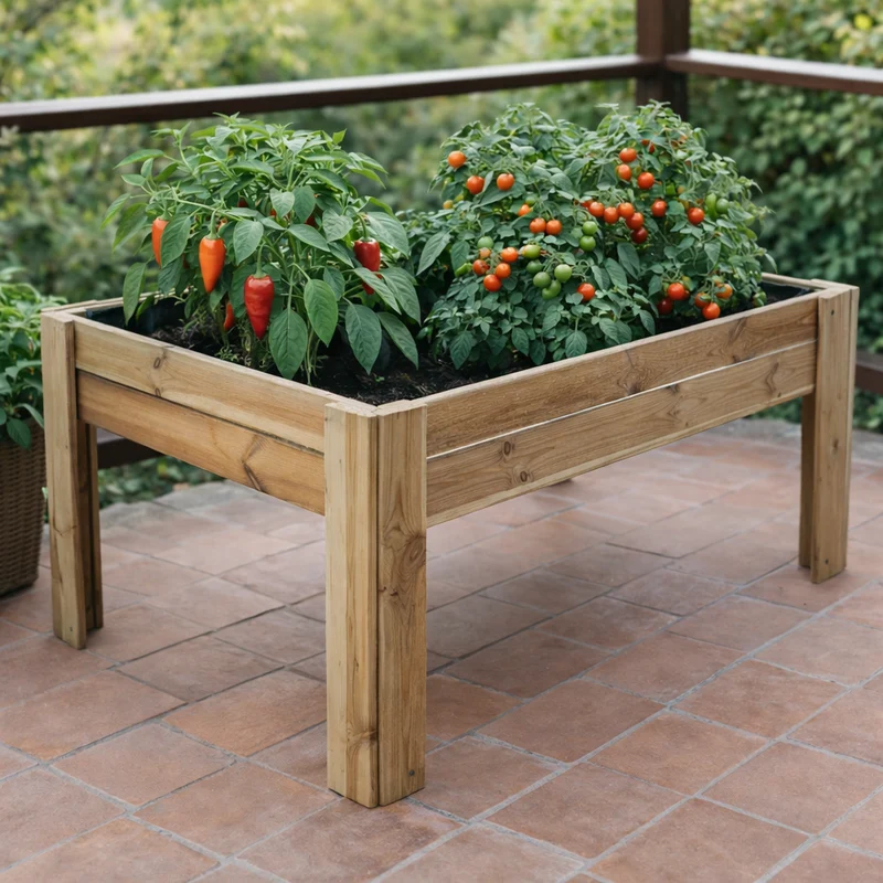 Mesa De Cultivo Hana Profunda 20cm Vidahuerto 120x80x80 Cm.
