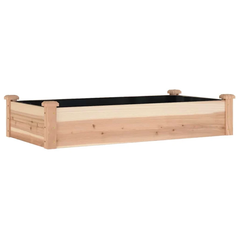 Jardinera Arriate Con Forro Madera Maciza Abeto 120x60x25 Cm
